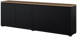 TV komoda Modo - črna/hrast mauvella - 24W5OJ25