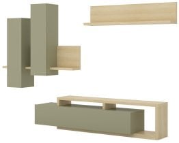 Helvetia meble - Dnevni regal Bota - hrast/eukaliptus - 24LEFG09