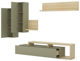 Helvetia meble - Dnevni regal Bota - hrast/eukaliptus - 24LEFG09