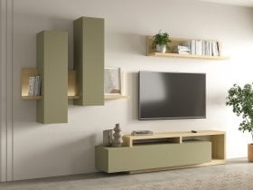Helvetia meble - Dnevni regal Bota - hrast/eukaliptus - 24LEFG09