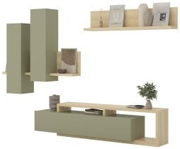 Helvetia meble - Dnevni regal Bota - hrast/eukaliptus - 24LEFG09
