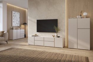 Helvetia meble - Komoda Asymetric - kašmir - 24KSOA47
