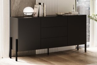 Helvetia meble - Komoda Jukon 3D - črni onyx - 24W3ND26