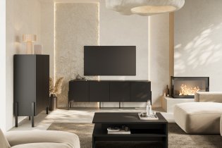 Helvetia meble - Visoka komoda Jukon - črni onyx - 24W3ND42