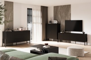 Helvetia meble - Visoka komoda Jukon - črni onyx - 24W3ND42