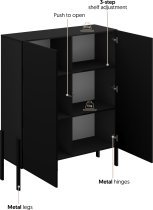 Helvetia meble - Visoka komoda Jukon - črni onyx - 24W3ND42