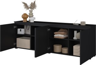 Helvetia meble - Komoda Modo 4D - črni onyx - 24W3OJ25