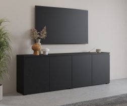 Helvetia meble - Komoda Modo 4D - črni onyx - 24W3OJ25