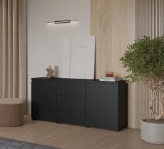 Helvetia meble - Komoda Modo 2D3S - črni onyx - 24W3OJ26