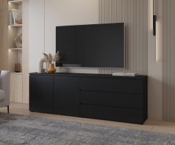 Helvetia meble - Široka komoda Modo - črni onyx - 24W3OJ28