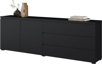 Helvetia meble - Široka komoda Modo - črni onyx - 24W3OJ28