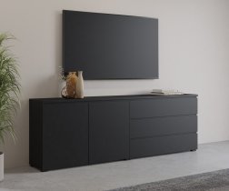 Helvetia meble - Široka komoda Modo - črni onyx - 24W3OJ28