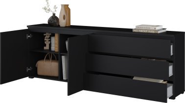 Helvetia meble - Široka komoda Modo - črni onyx - 24W3OJ28
