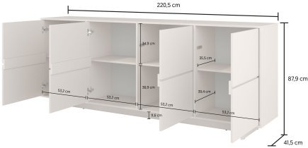Helvetia meble - Široka komoda Tatami - kašmir - 24KSPA25