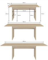 Helvetia meble - Raztegljiva jedilna miza  Eko 160-240 cm - 24BDMJ92