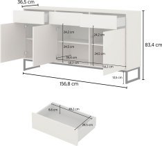 Helvetia meble - Komoda Loft - kašmir - 24KSOZ43