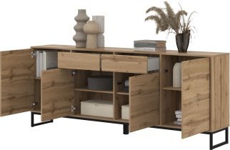 Helvetia meble - Široka komoda Loft - votan hrast - 24N0OZ47