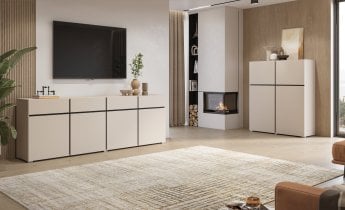 Helvetia meble - Visoka komoda Cross - kašmir - 24KWMY76