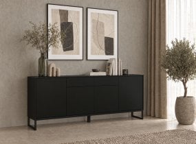 Helvetia meble - Široka komoda Olbia - črni oniks - 24W3PG47