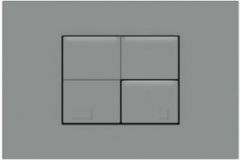 WC tipka Tile krom mat