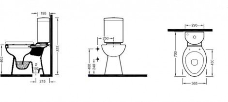 Karag - WC školjka Engelli s kotličkom