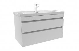 Omarice z umivalnikom Vintag 100 bela stenska