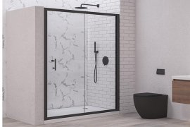 Tuš vrata Flora 600 Nero 170x190 cm