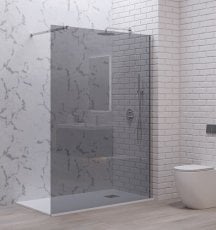 Tuš steklo Walkin 1 cromo fume 90x200