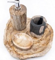 Aqua Rodos - Držalo za milo Fossil Wood rjavo