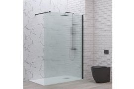 Tuš steklo Walkin 1 nero flute 80x200