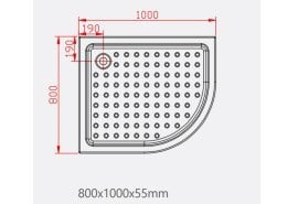 Karag - Tuš kad Flat 650 Leva - 80x100 cm