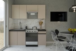 Kuhinjski sestav Alfa 180 cm - stone grey