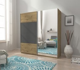 Garderobna omara z drsnimi vrati Mika IX 150