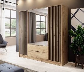 Garderobna omara Nelly 4D z ogledalom