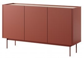 Komoda Color K-144 - Rdeča/Linea hrast