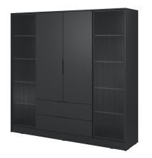 Garderobna omara Kelly 4D RD - črna