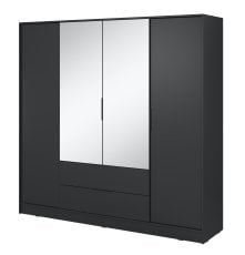 Garderobna omara Kelly 4D L - črna