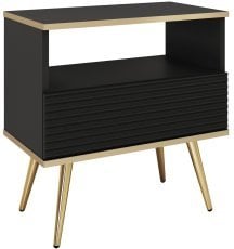 Nočna omarica Oro - črna