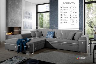 Kotna sedežna garnitura Sorento