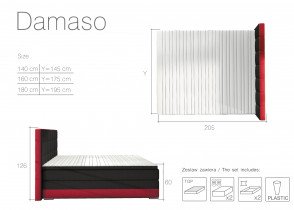 Eltap - Boxspring postelja Damaso - 140x200 cm
