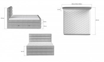 Eltap - Boxspring postelja Cande 160x200 cm