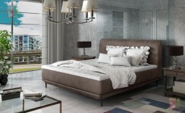 Postelja Asteria - 180x200 cm (MatVelvet, Orinoco, Monolith)