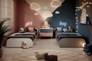 Eltap - Otroška postelja Parys 80x190 cm - siva