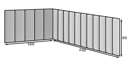 Eltap - Set tapeciranih panelov Quadratta 100x220x50