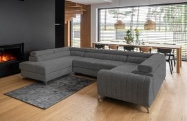 Sedežna garnitura v U obliki Louis - L - Velvetmat 04