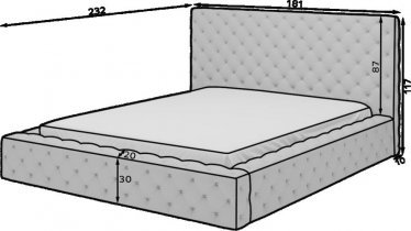 Eltap stock - Postelja Princce - 140x200 cm - Softis 33