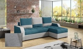 Kotna sedežna garnitura Aris - r - svetlo modra