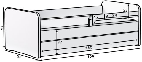 Eltap stock - Otroska postelja Duuli - 80x160 cm