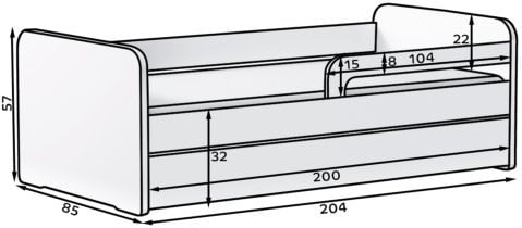 Eltap stock - Otroska postelja Duuli - 80x200 cm