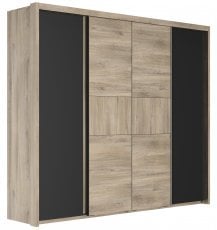 Garderobna omara z drsnimi in krilnimi vrati Maximin